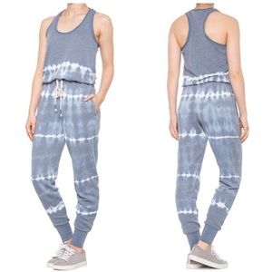 Young Fabulous & Broke Eberhart tie dye sleeveless racerback Jumpsuit Sm…